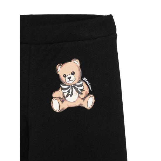 25FW [키즈] 모스키노 레깅스 HDP06Q LBA11 60100 BLACK - MOSCHINO