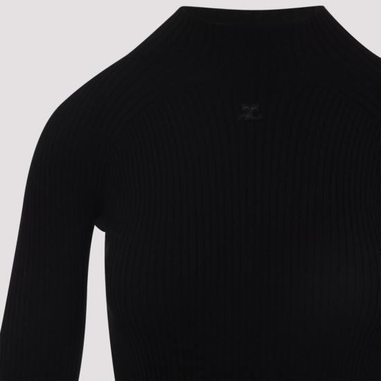 25FW 쿠레쥬 미디 원피스 325MRO690FI0001 9999 Black - COURREGES