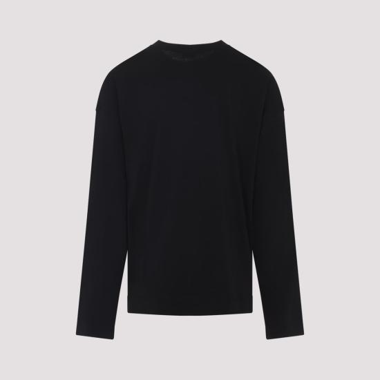 25FW 드리스 반 노튼 긴팔 티셔츠 2520211202603 900 Black - DRIES VAN NOTEN