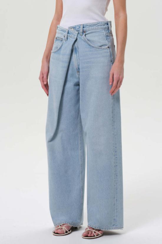  에이골디 데님 팬츠 아골데 바나 폴드 진 스파크 - AGOLDE