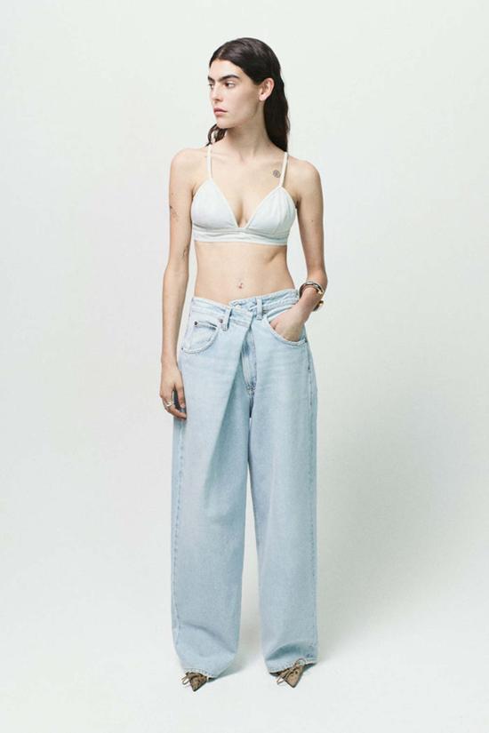  에이골디 데님 팬츠 아골데 바나 폴드 진 스파크 - AGOLDE