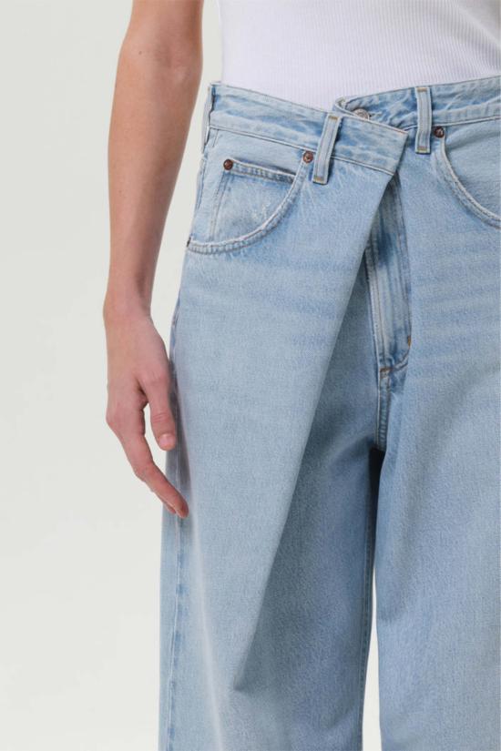  에이골디 데님 팬츠 아골데 바나 폴드 진 스파크 - AGOLDE