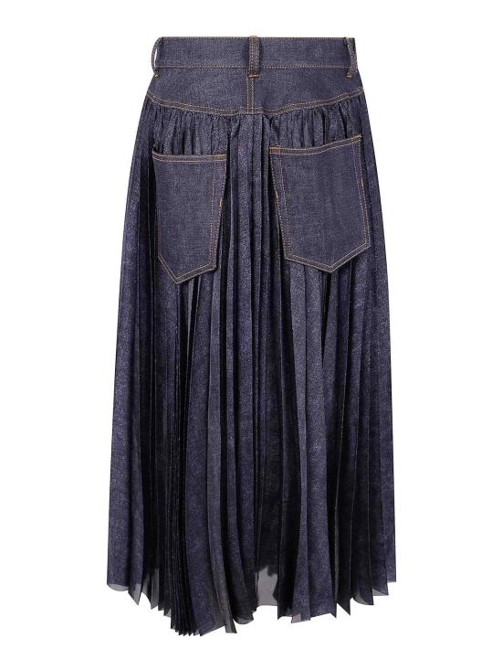 26SS 사카이 미디 스커트 2507718499 Blue - SACAI