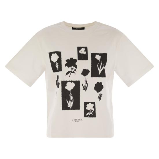 25FW 위켄드막스마라 반팔 티셔츠 2525976051600 WHITE