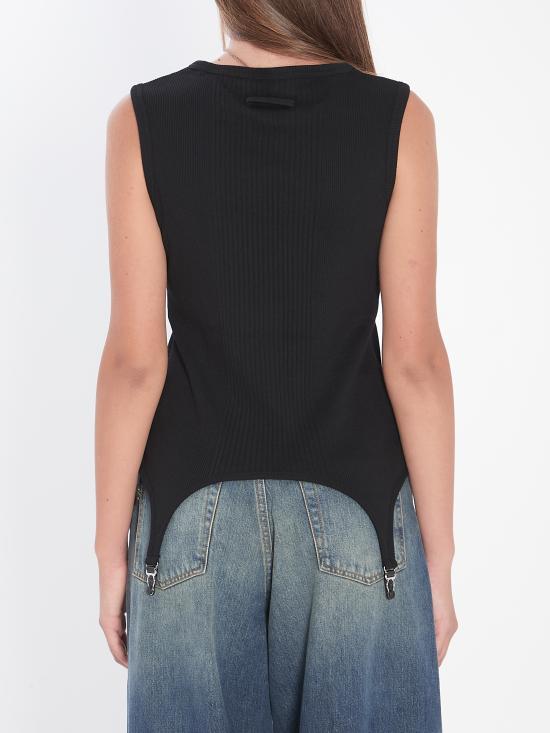 25FW 장 폴 고티에 민소매 티셔츠 W TO387 BLACK - JEAN PAUL GAULTIER