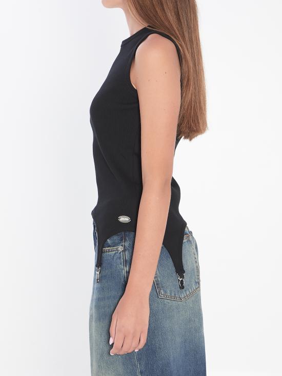 25FW 장 폴 고티에 민소매 티셔츠 W TO387 BLACK - JEAN PAUL GAULTIER