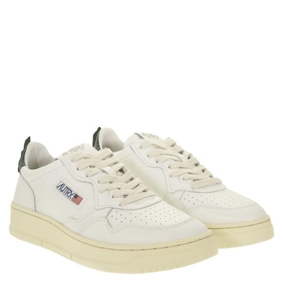  오트리 메달리스트 로우 스니커즈 AULM WHITE GREEN - AUTRY