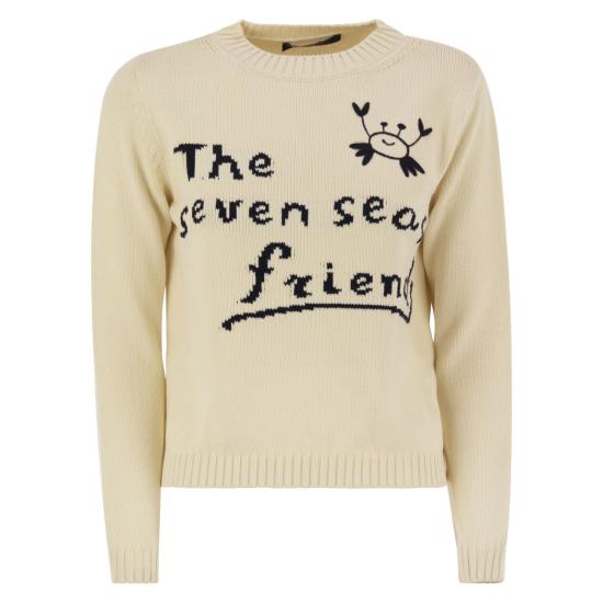 25FW 위켄드막스마라 NESPOLA 네스폴라 코튼 코르도네 스웨터 2525366171600 IVORY