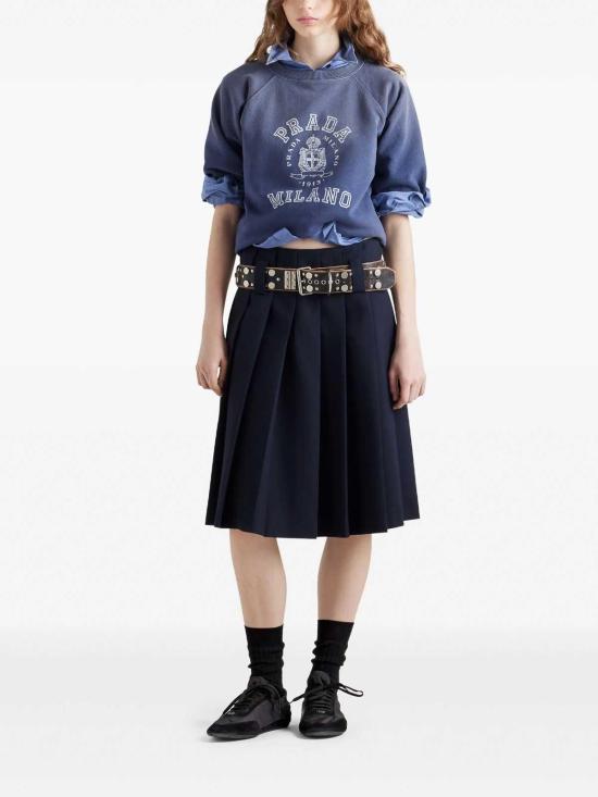  프라다 반팔 티셔츠 135730SOOO16VZF0124 Dark Blue - PRADA