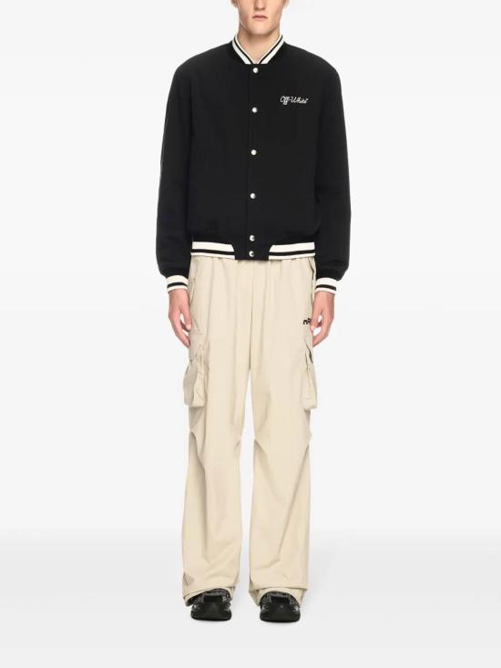 26SS 오프화이트 봄버 자켓 OMEH05FC99FAB0011001 Black - OFF WHITE