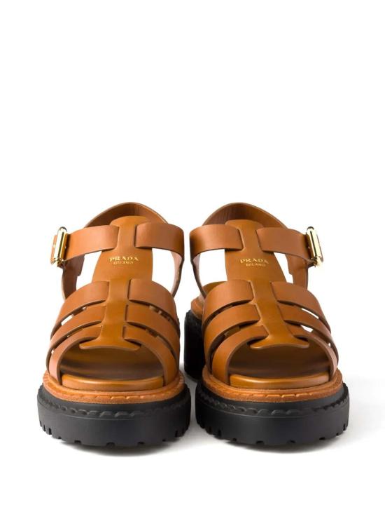  프라다 레더 피셔맨 샌 1X923NF0557V6F0R1R BROWN - PRADA
