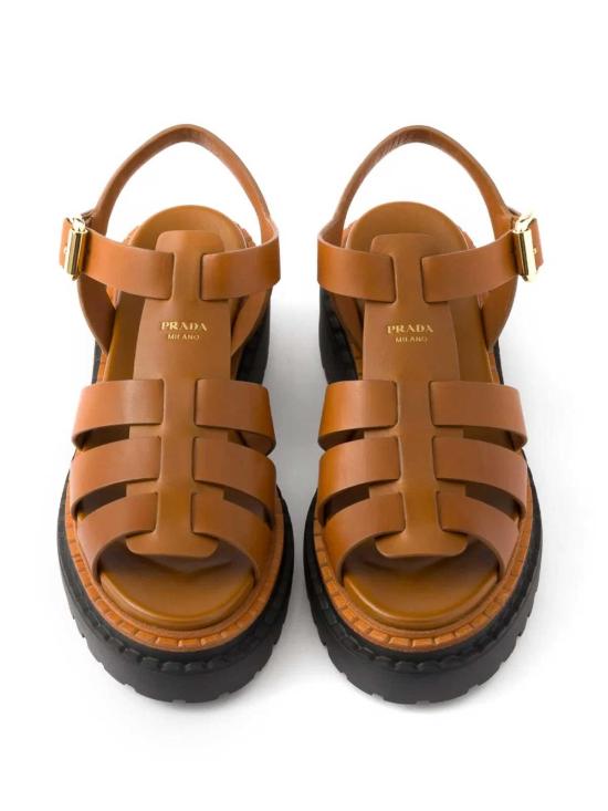  프라다 레더 피셔맨 샌 1X923NF0557V6F0R1R BROWN - PRADA
