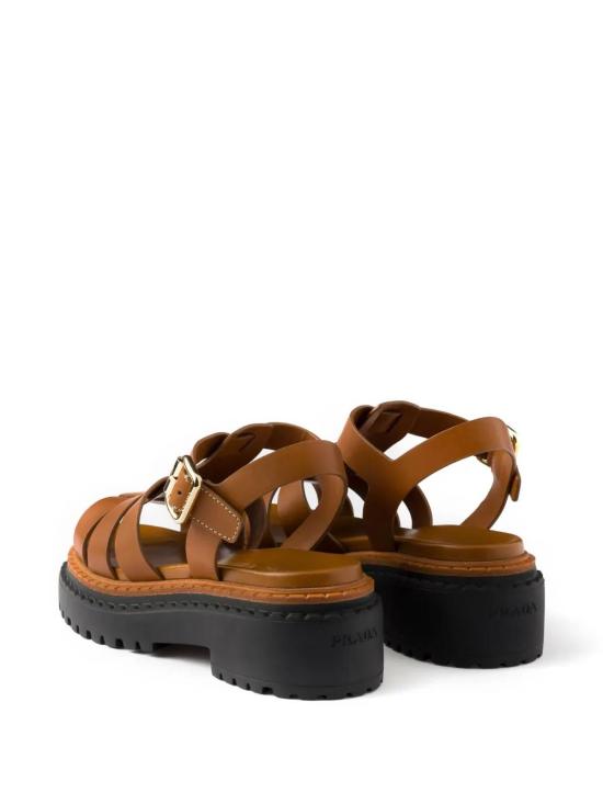  프라다 레더 피셔맨 샌 1X923NF0557V6F0R1R BROWN - PRADA