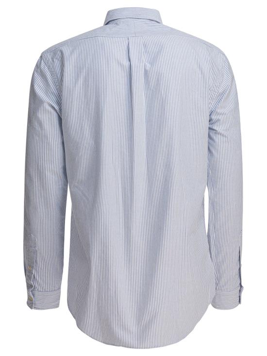 25FW 폴로 랄프로렌 컬러 포니 자수 커스텀 핏 버튼 다운 셔츠  710792041004BLUEWHITESTRIPE - POLO RALPH LAUREN