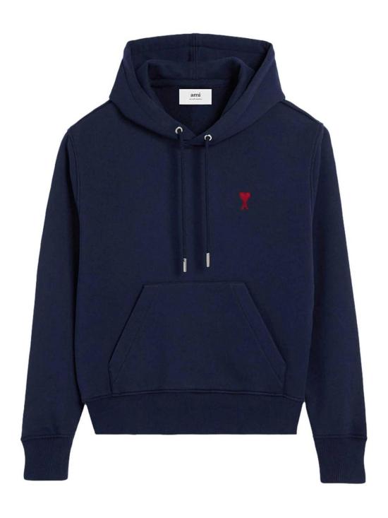 26SS 아미 스몰 하트 로고 루프백 오가닉 코튼 플리스 후드 BFUSW235730430