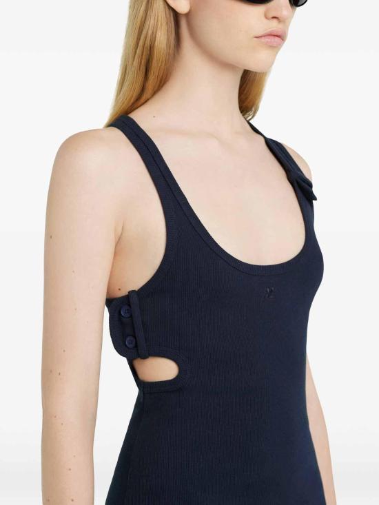 25SS 쿠레쥬 민소매 티셔츠 125JRO550JS01947075 Dark Blue - COURREGES