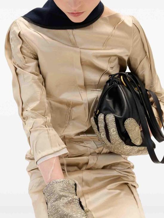 25FW 미우미우 미디 스커트 MF5558SOOO15UKF0F24 Dark Beige - MIU MIU