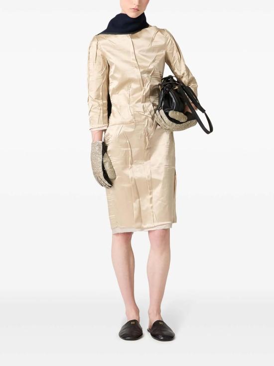 25FW 미우미우 미디 스커트 MF5558SOOO15UKF0F24 Dark Beige - MIU MIU