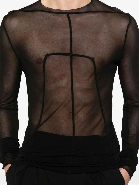 26SS 릭 오웬스 긴팔 티셔츠 RU01E5271JCR09 Black - RICK OWENS