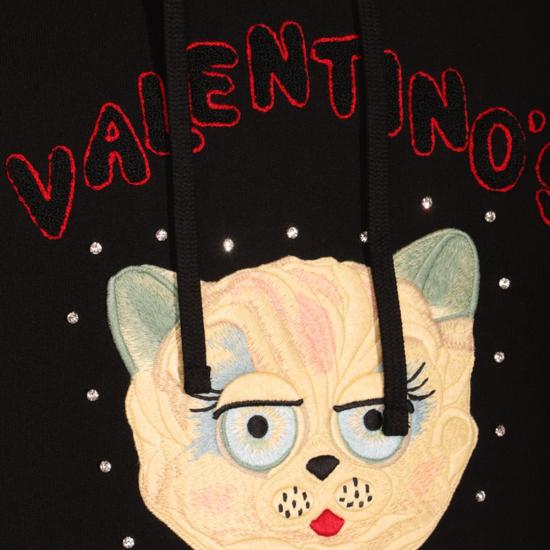 25FW 발렌티노 가라바니 후드 티셔츠 7V3MF28NB310NO Black - VALENTINO GARAVANI