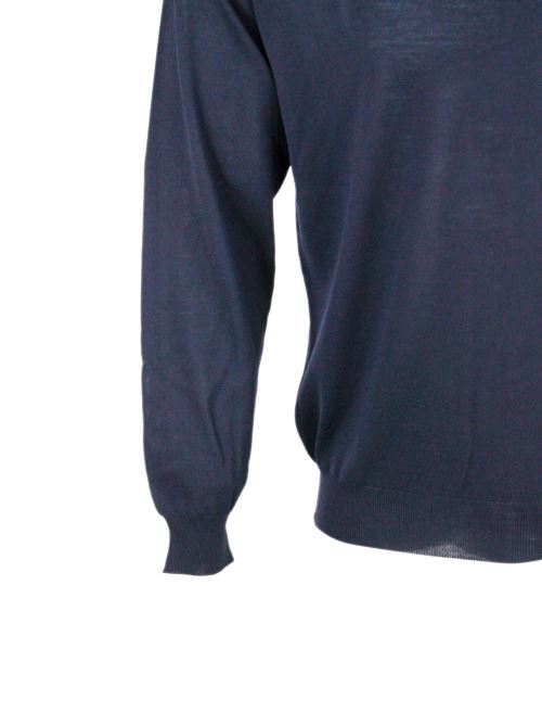 25FW 필리포 드 로렌티스 스웨터 GC1MLRM16R 890 Blue - FILIPPO DE LAURENTIIS