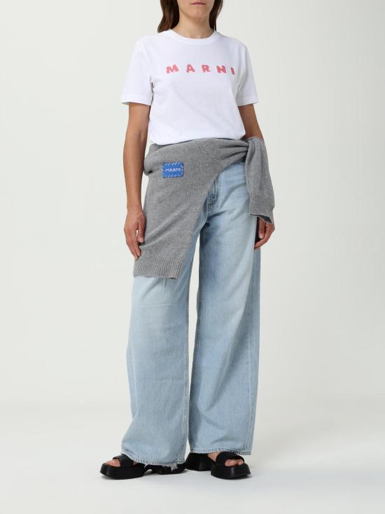 25FW 마르니 반팔 티셔츠 THJE0293P8USCX42 S1W01 White - MARNI