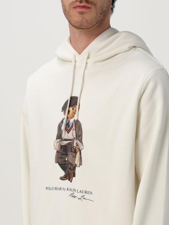 25FW 폴로 랄프로렌 후드 티셔츠 710980306 001 White - POLO RALPH LAUREN
