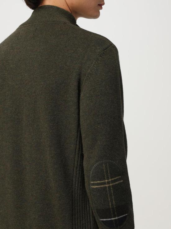 25FW 바버 집업 니트 MKN0837 OL91 Olive - BARBOUR