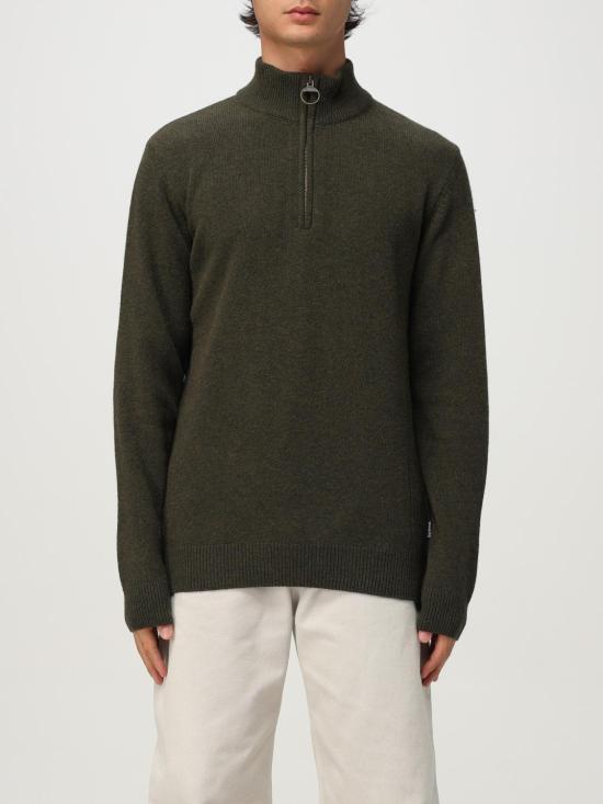 25FW 바버 집업 니트 MKN0837 OL91 Olive