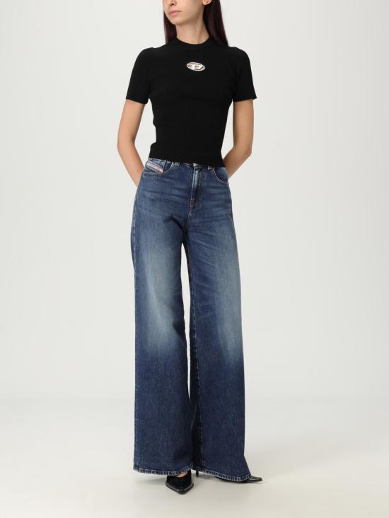 25FW 디젤 M 발라리 숏슬리브 점퍼  A196740DLAXM 9XX Black - DIESEL