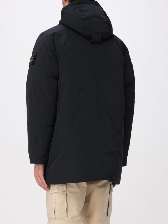 25FW 스톤 아일랜드 마이크로 트윌 후디드 다운 파카  7100008S0026 V0029 Black - STONE ISLAND