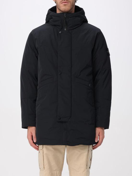 25FW 스톤 아일랜드 마이크로 트윌 후디드 다운 파카  7100008S0026 V0029 Black