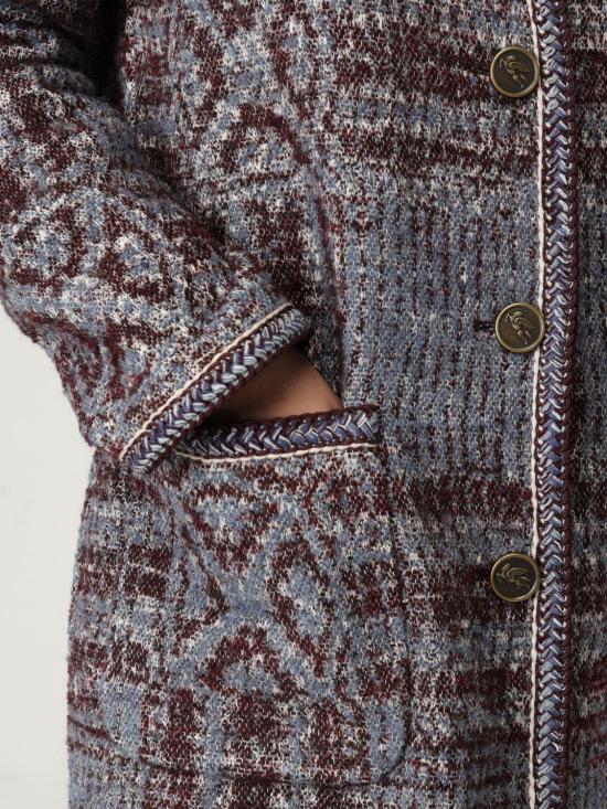 25FW 에트로 코트 WRAA004099TJB36 S9880 Burgundy - ETRO