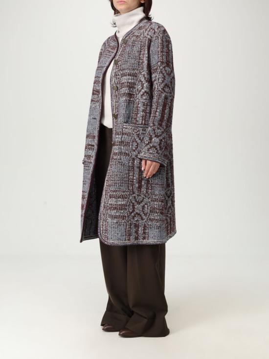 25FW 에트로 코트 WRAA004099TJB36 S9880 Burgundy - ETRO