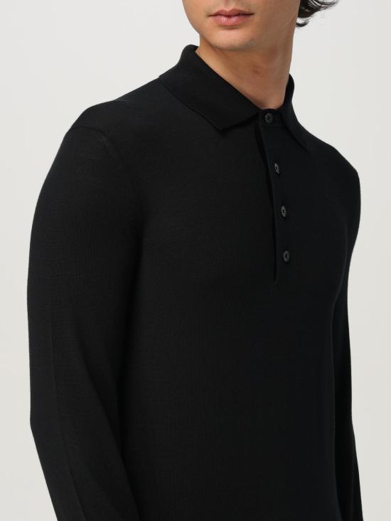 25FW 톰포드 폴로 티셔츠 KPL003YMW103 LB999 Black - TOMFORD