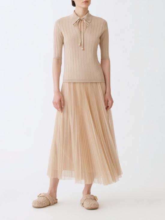 25FW 파비아나 필리피 롱 스커트 GND215F426L548 0157 Beige - FABIANA FILIPPI