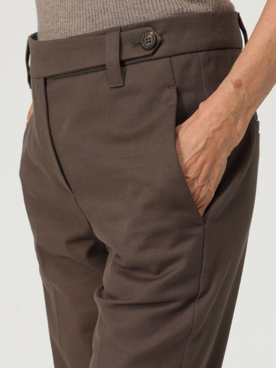 25FW 브루넬로 쿠치넬리 스트레이트 팬츠 MP126P8703 C4222 Brown - BRUNELLO CUCINELLI