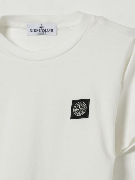 25FW [키즈] 스톤 아일랜드 티셔츠 2100002S0047 V0099 White - STONE ISLAND