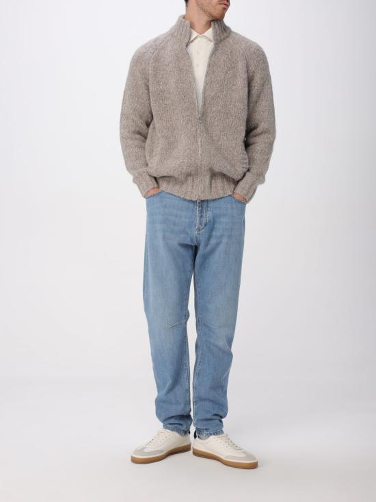 25FW 브루넬로 쿠치넬리 집업 니트 M2B300716 C2421 Grey - BRUNELLO CUCINELLI