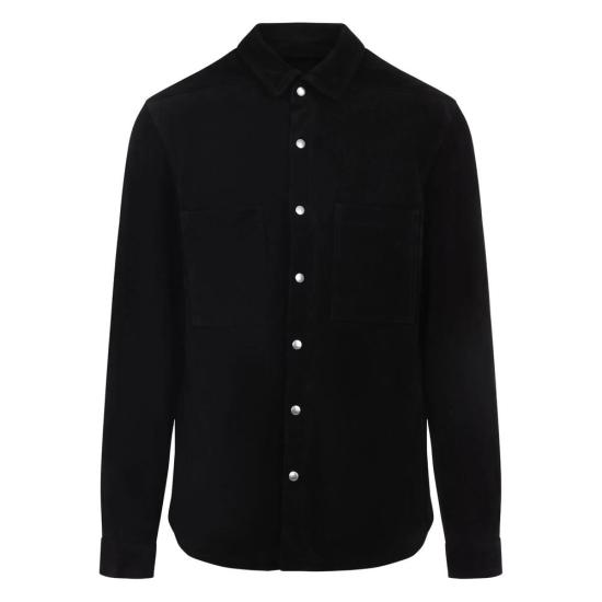 25FW 릭 오웬스 긴팔 셔츠 RU02E1744 LCS 09 Black