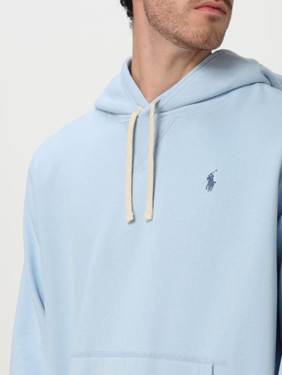 25FW 폴로 랄프로렌 포니 자수 플리스 후드 티셔츠  710766778 103 Blue 1 - POLO RALPH LAUREN
