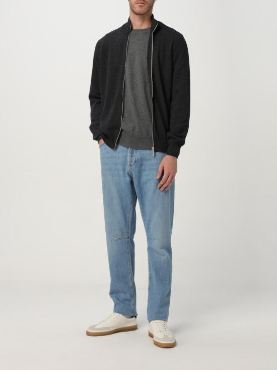 25FW 브루넬로 쿠치넬리 집업 니트 M2200106 CJB82 Grey - BRUNELLO CUCINELLI