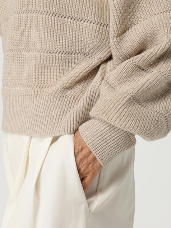 25FW 브루넬로 쿠치넬리 터틀넥 MBM738204P C505 Beige - BRUNELLO CUCINELLI