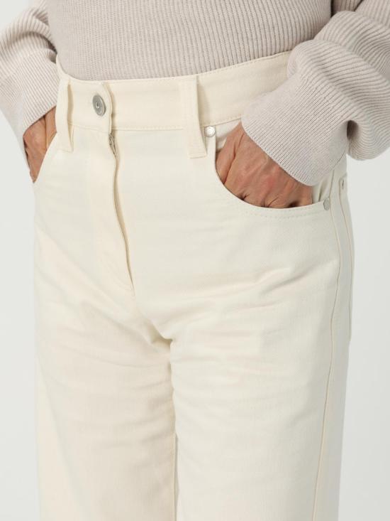 25FW 브루넬로 쿠치넬리 스트레이트 팬츠 MP142P9046 C1101 Beige - BRUNELLO CUCINELLI