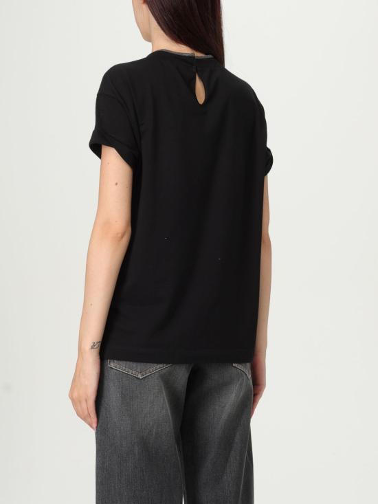 25FW 브루넬로 쿠치넬리 반팔 티셔츠 M0T18BD200 C101 Black - BRUNELLO CUCINELLI