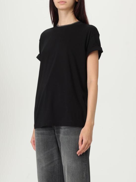 25FW 브루넬로 쿠치넬리 반팔 티셔츠 M0T18BD200 C101 Black - BRUNELLO CUCINELLI