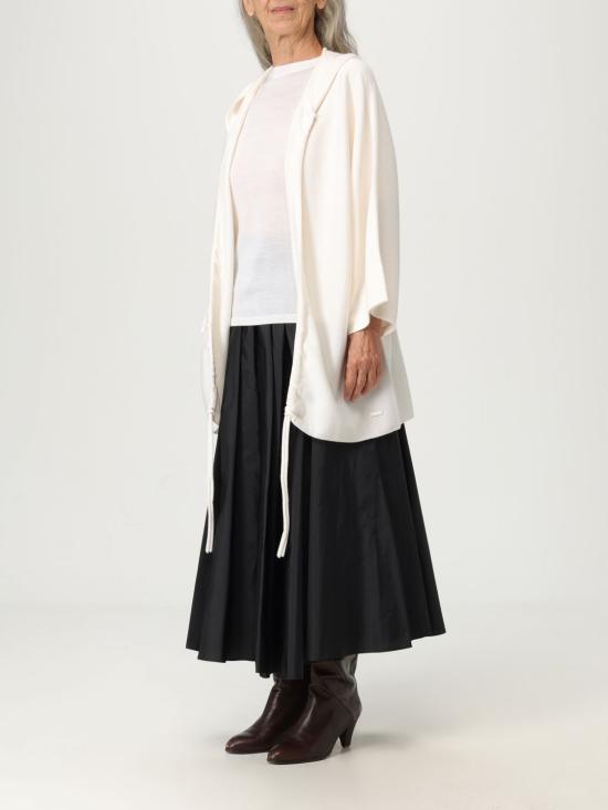 25FW 막스마라 브라운 후드 오픈 프론트 가디건 2521346041600 001 White - MAX MARA