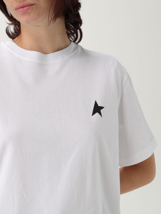 25FW 골든구스 반팔 티셔츠 GWP01220P00059310364 White - GOLDEN GOOSE