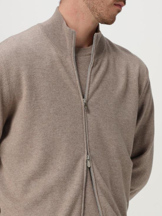 25FW 브루넬로 쿠치넬리 집업 니트 M2200106 CSJ89 Beige - BRUNELLO CUCINELLI