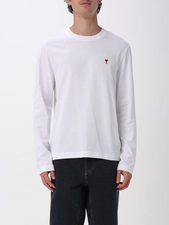 25FW 아미 긴팔 티셔츠 BFUTS235724 100 White